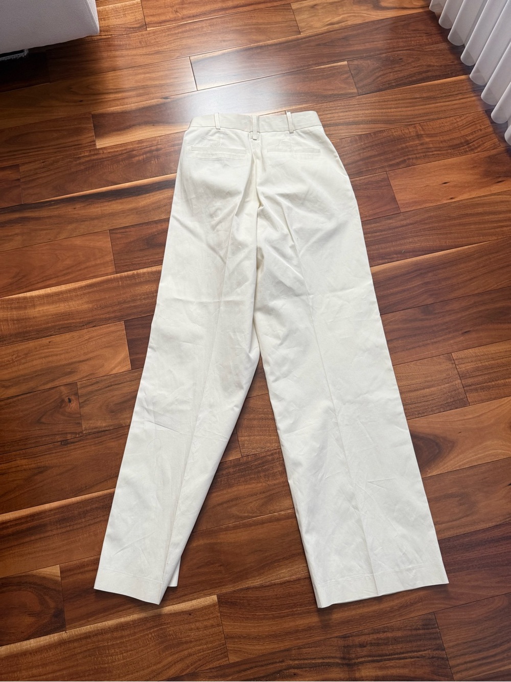 FRAME High-Waisted Wide Leg Trousers Size 4 – Ivory/Off-White